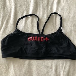 Two piece lifeguard swimming suit